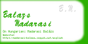balazs madarasi business card